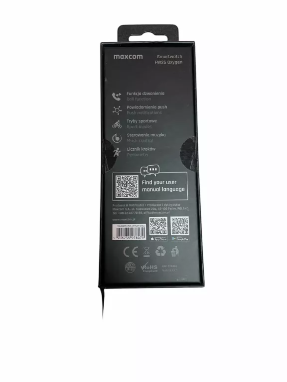 SMARTWATCH MAXCOM FW26 OXYGEN - GWARANCJA - PUDEŁKO