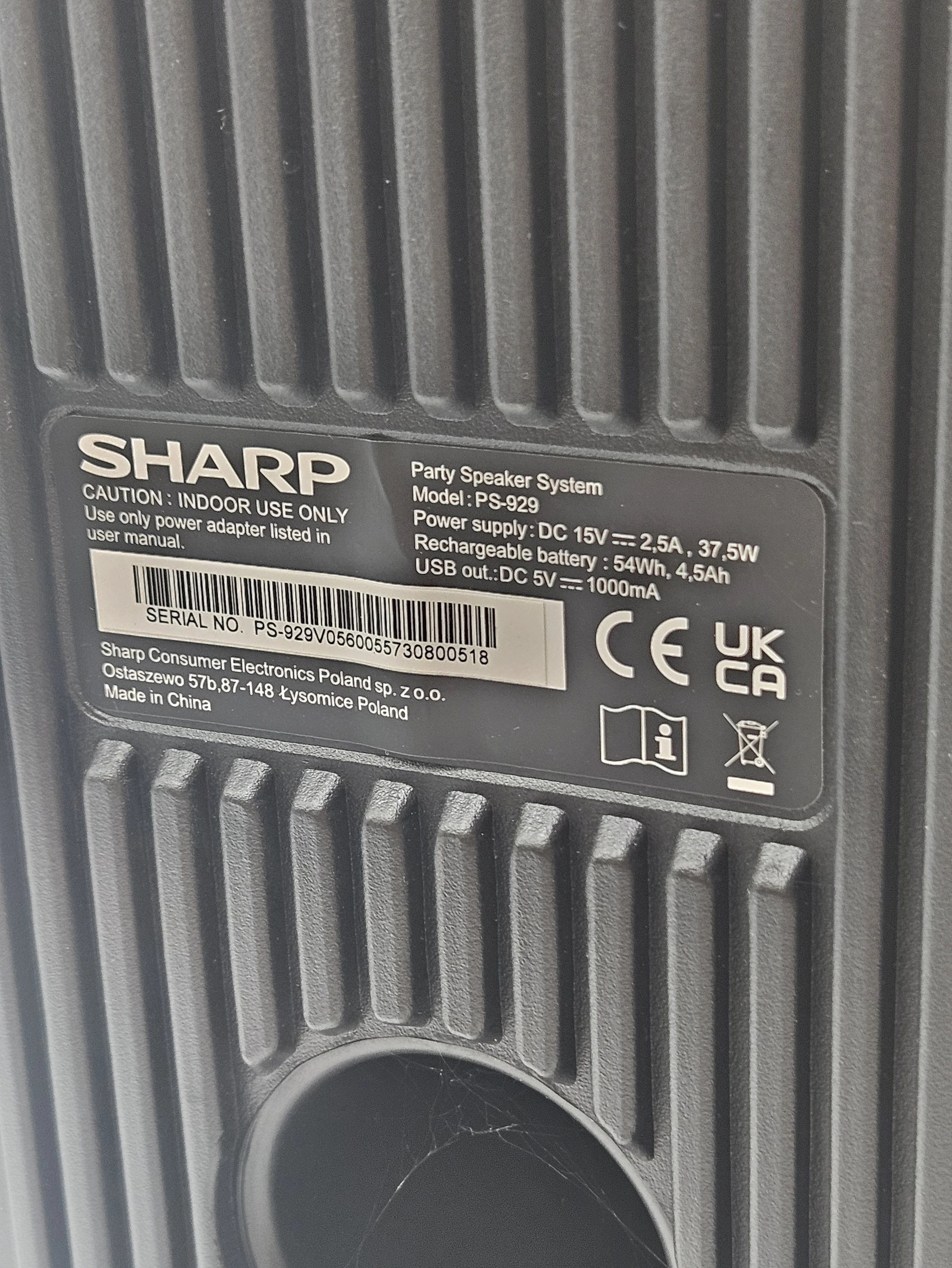 glosnik-sharp-ps-929-ean-gtin-4974019143262