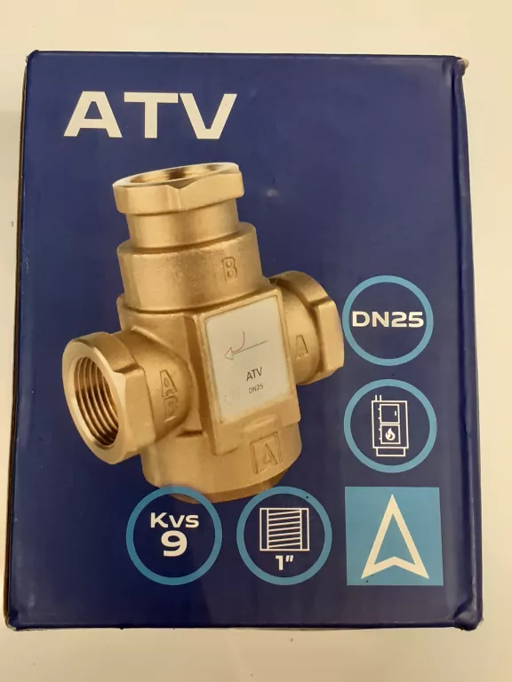 ZAWÓR TEMPERATUROWY ATV 335 DN25 GW 1" CAL KVS 9 M3/H AFRISO 55°C DO KOTŁA