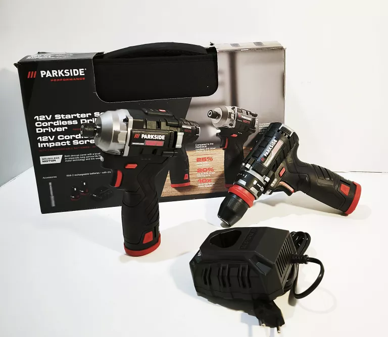 ZESTAW KLUCZ UDAROWY PDSSAP 12 A1 PARKSIDE+WIERTARKO-WKRĘTARKA 12V PBSPA 1