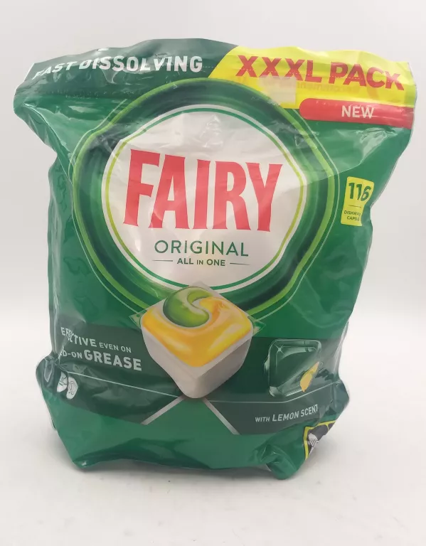 FAIRY ORIGINAL CYTRYNA KAPSUŁKI DO ZMYWARKI ALL IN ONE, 116 TABLETEK