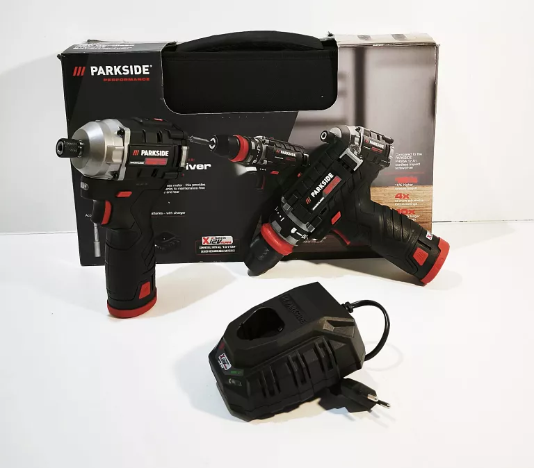 ZESTAW KLUCZ UDAROWY PDSSAP 12 A1 PARKSIDE+WIERTARKO-WKRĘTARKA 12V PBSPA 1