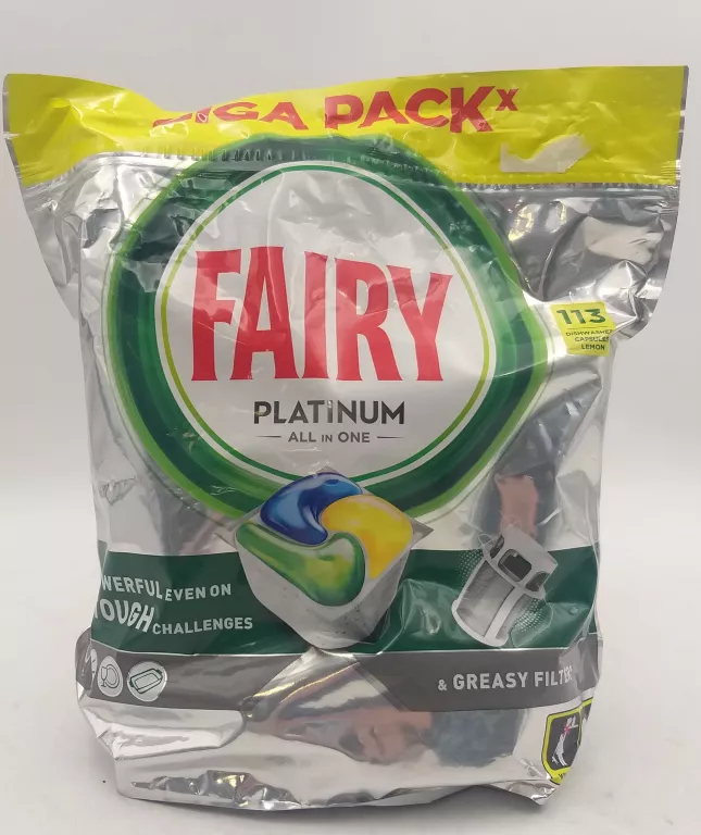 FAIRY PLATINUM ALL IN ONE KAPSUŁKI DO ZMYWARKI CYTRYNA, 113 TABLETEK