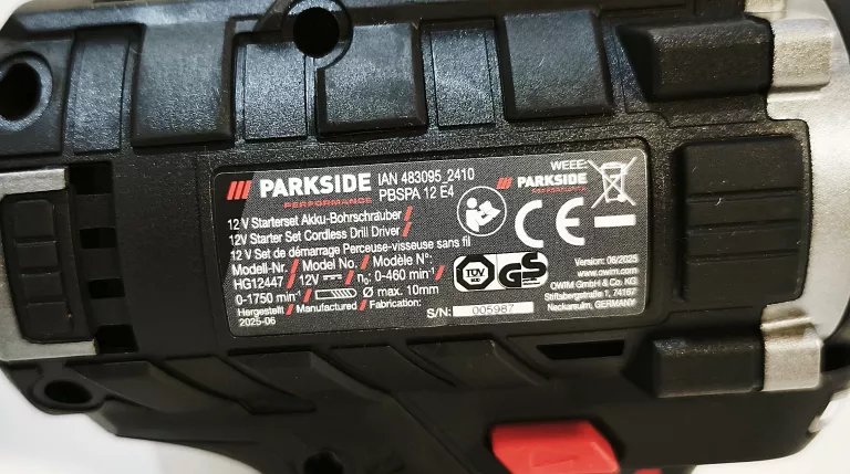 ZESTAW KLUCZ UDAROWY PDSSAP 12 A1 PARKSIDE+WIERTARKO-WKRĘTARKA 12V PBSPA 1