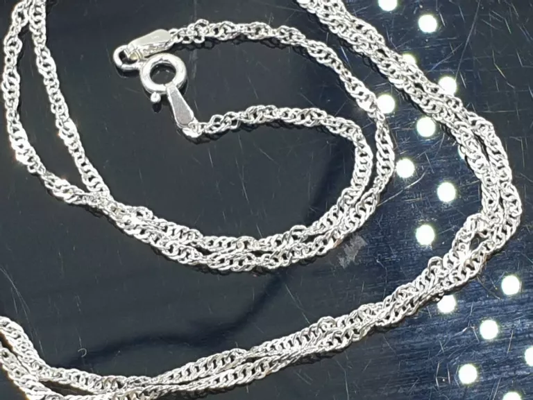 SREBRNY ŁAŃCUSZEK SPLOT SINGAPUR 55 CM 2,16 G [925]