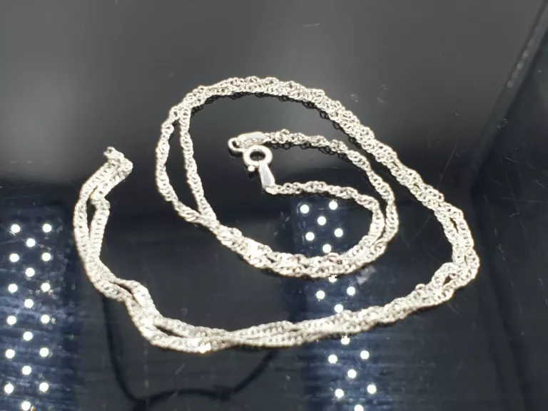 SREBRNY ŁAŃCUSZEK SPLOT SINGAPUR 55 CM 2,16 G [925]