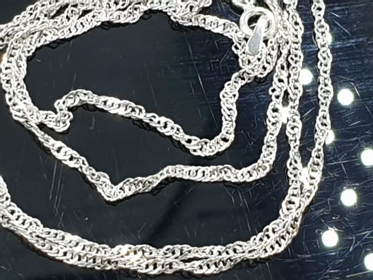SREBRNY ŁAŃCUSZEK SPLOT SINGAPUR 55 CM 2,18 G [925]