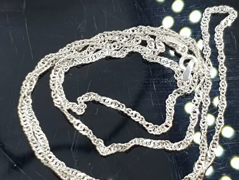 SREBRNY ŁAŃCUSZEK SPLOT SINGAPUR 55 CM 2,18 G [925]