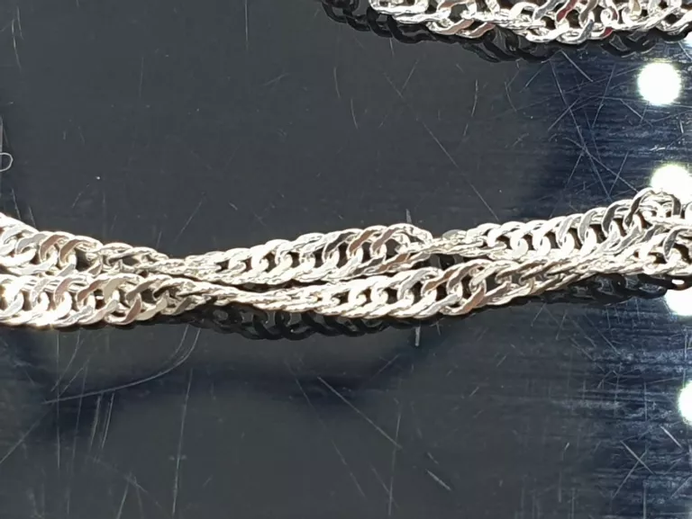 SREBRNY ŁAŃCUSZEK SPLOT SINGAPUR 55 CM 2,16 G [925]