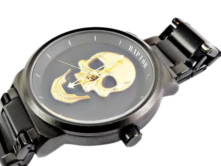 ZEGAREK MĘSKI RAPTOR RA20390 CZARNY NA BRANSOLECIE 3ATM 45MM