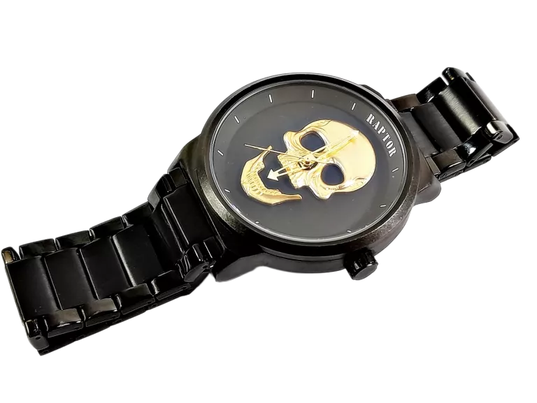 ZEGAREK MĘSKI RAPTOR RA20390 CZARNY NA BRANSOLECIE 3ATM 45MM