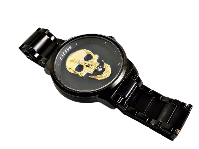 ZEGAREK MĘSKI RAPTOR RA20390 CZARNY NA BRANSOLECIE 3ATM 45MM