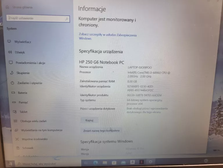 LAPTOP HP 3168NGW 15,6 " INTEL CORE I3 4 GB / 100 GB SZARY