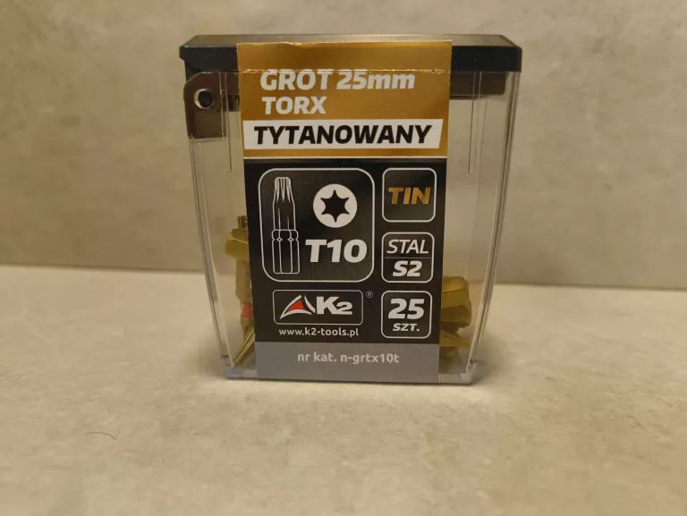 GROT BIT TYTANOWY K2 T10 25SZT