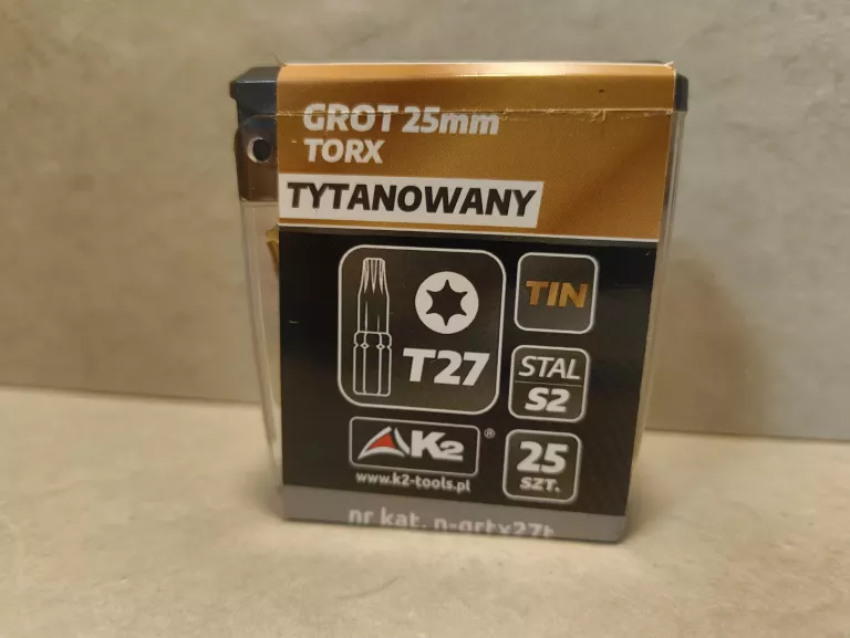 GROT BIT TYTANOWY K2 T27 25SZT