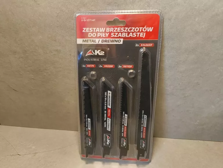 ZESTAW BRZESZCZOTÓW DO PIŁY SZABLASTEJ METAL/DREWNO K2