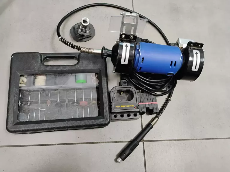 ZESTAW SZLIFIERKA STOŁOWA DEXTER 120W + NAKŁADKI