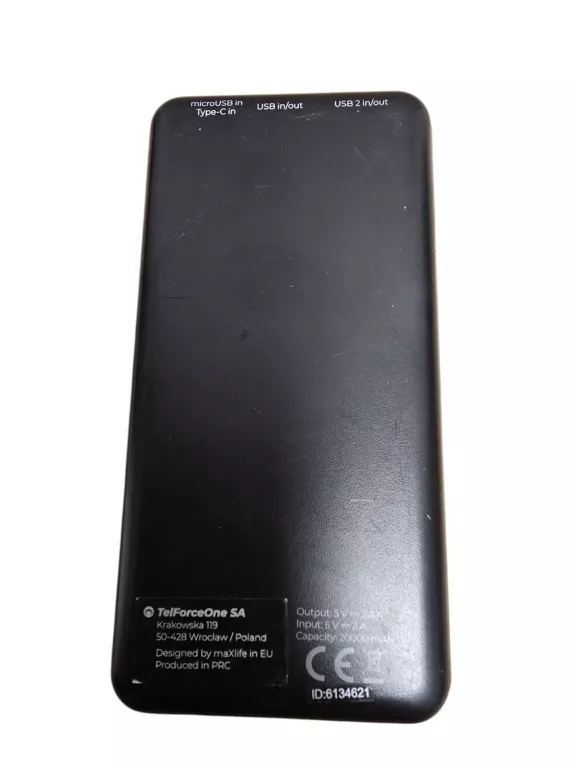 POWERBANK 20000MAH CZARNY