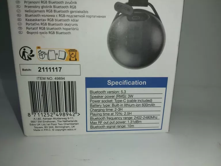 GŁOŚNIK BLUETOOTH PORTABLE SPEAKER KOMPLET