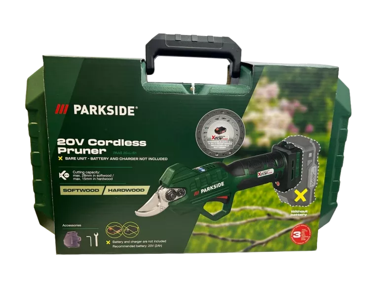 PARKSIDE 4V AKUMULATOROWY SEKATOR OGRODOWY NOŻYCE DO GAŁĘZI BEZPRZEWODOWY