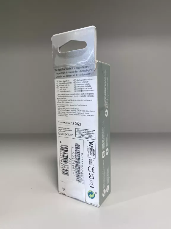 SŁUCHAWKI SONY MDR-EX15AP KOMPLET