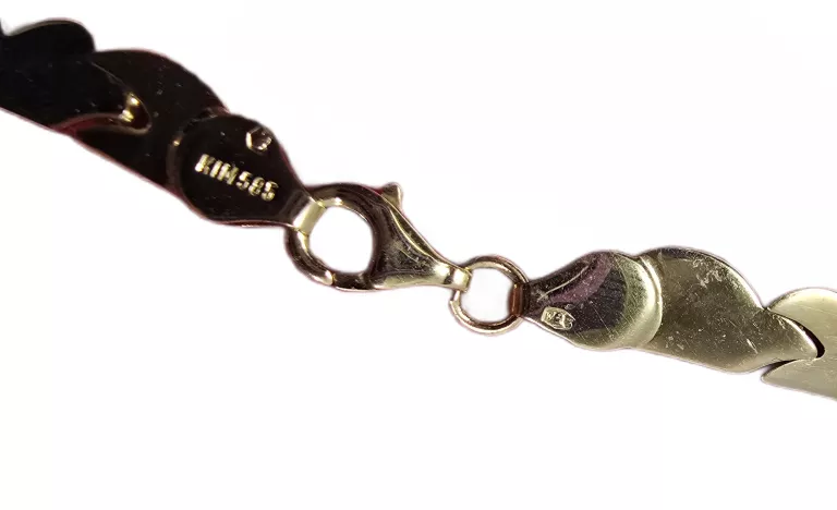 ŚLICZNY ZŁOTY NASZYJNIK PRÓBY 585 / DŁ. 49 CM / 16,04G!