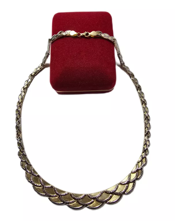 ŚLICZNY ZŁOTY NASZYJNIK PRÓBY 585 / DŁ. 49 CM / 16,04G!