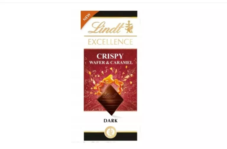 LINDT EXCELLENCE CRISPY WAFER & CARAMEL CZEKOLADA GORZKA 100G