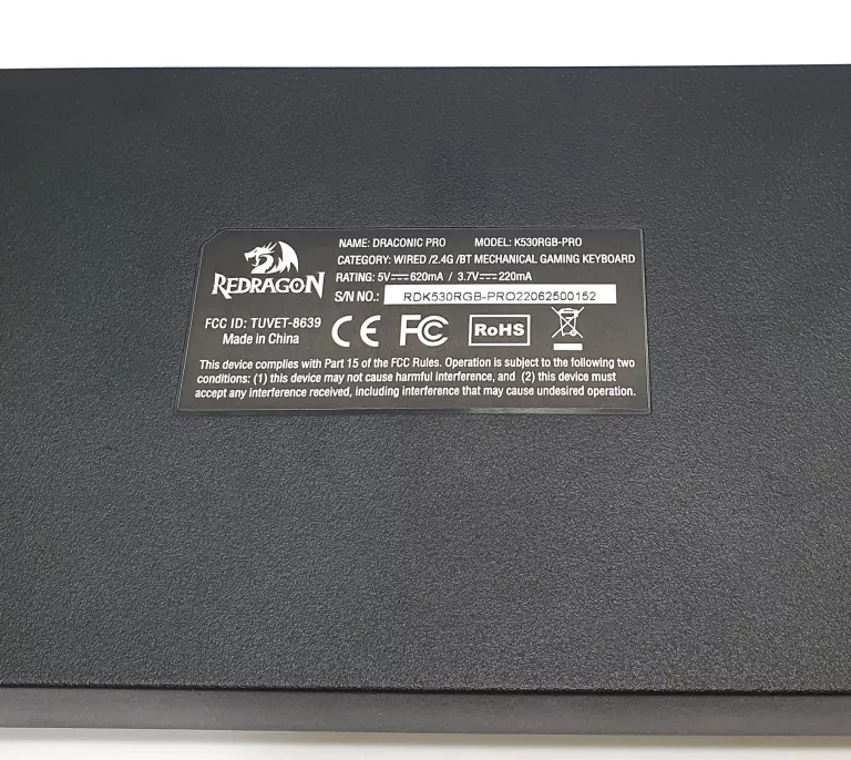 KLAWIATURA REDRAGON K530RGB-PRO - CZARNA