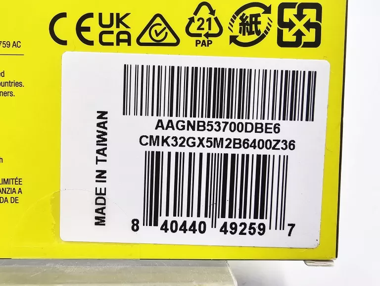 PAMIĘĆ RAM CORSAIR DDR5 32 GB 6400 MHZ CL36 CMK32GX5M2B6400Z36