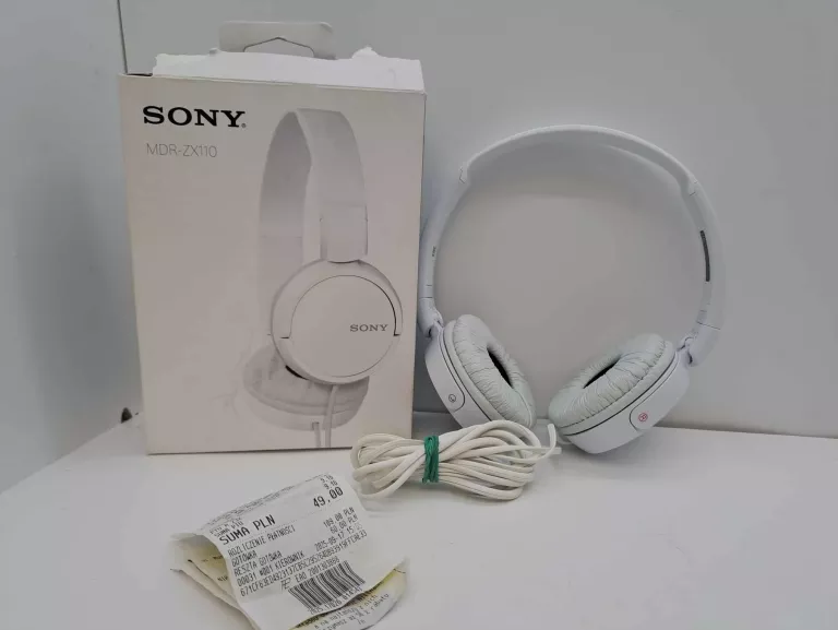 SŁUCHAWKI SONY MDR-ZX110 KOMPLET+DZ 17.09.2025R
