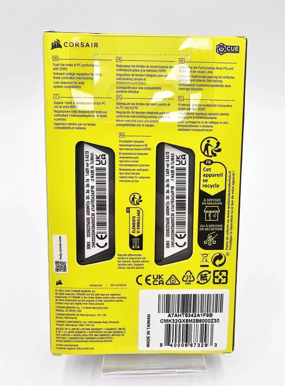 PAMIĘĆ CORSAIR VENGEANCE DDR5 32 GB 6000MHZ CL30 CMK32GX5M2B6000Z30