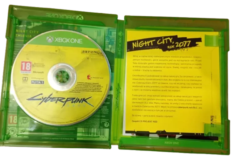 GRA  XBOX ONE CYBERPUNK 2077