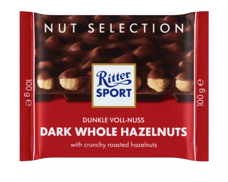 RITTER CZEKOLADA GORZKA Z ORZECHAMI LASKOWYMI 100G
