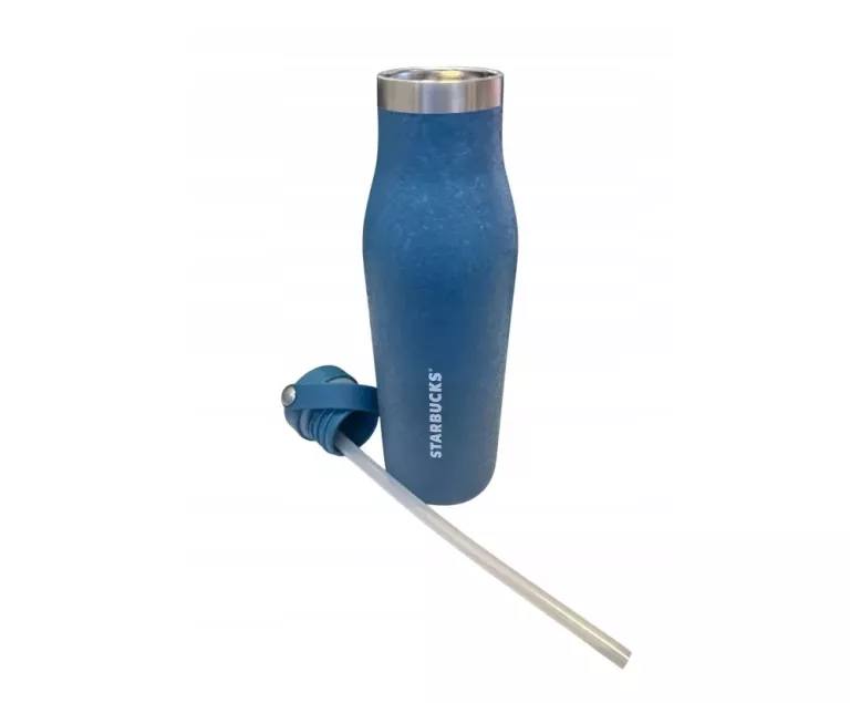 BUTELKA ZE SŁOMKĄ STARBUCKS SKU 011171406 NIEBIESKA 532ML.