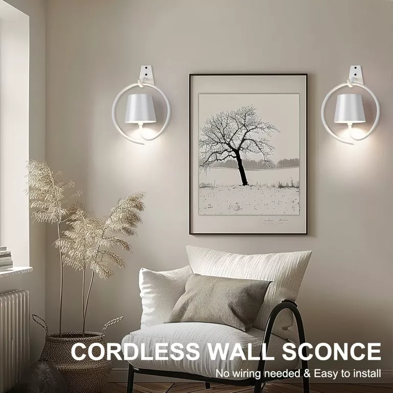 FAITHORSE AKUMULATOROWA LAMPA ŚCIENNA KINKIET RGB KOLOR BIAŁY