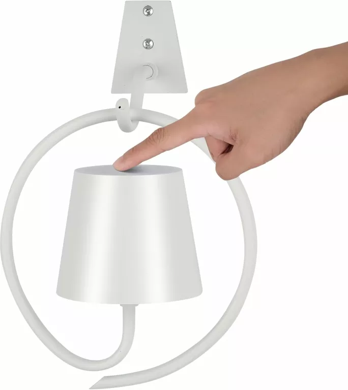 FAITHORSE AKUMULATOROWA LAMPA ŚCIENNA KINKIET RGB KOLOR BIAŁY