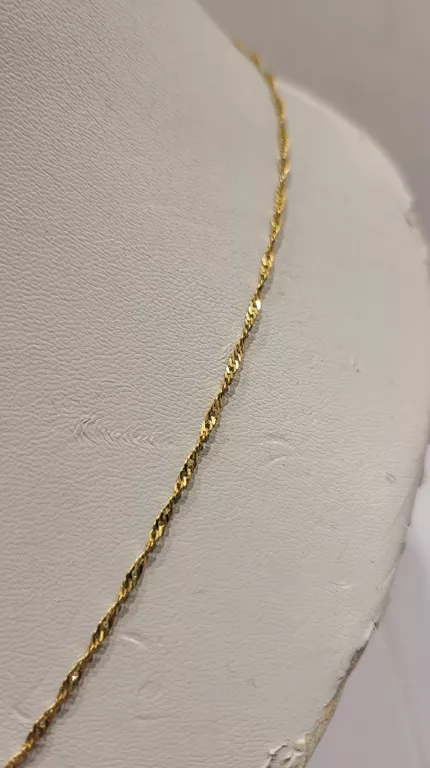 ZLOTY ŁAŃCUSZEK  SINGAPUR 2G 585 DŁ 51CM