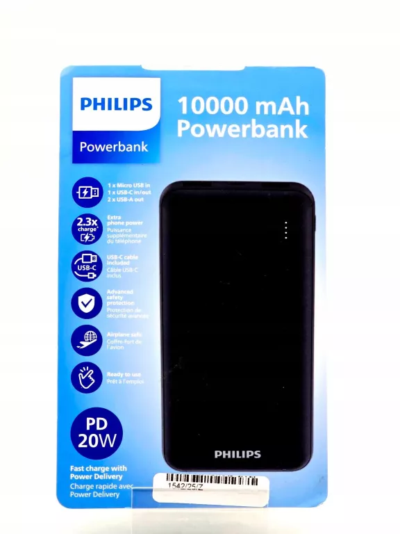 POWERBANK PHILIPS 10000MAH DLP1812PB