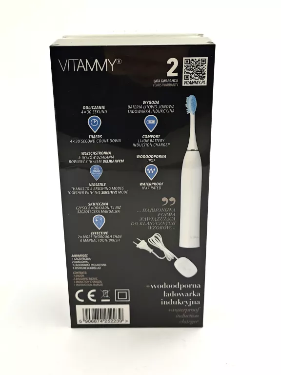 SZCZOTECZKA ELEKTRYCZNA VITAMMY PLATINUM VITAMMY TB9051