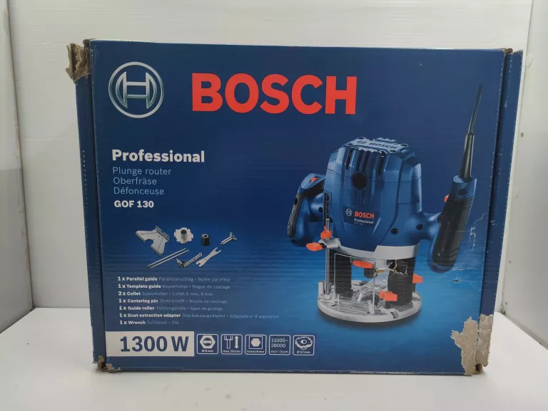FREZARKA GÓRNOWRZECIONOWA 1300W GOF 130 BOSCH KOMPLET