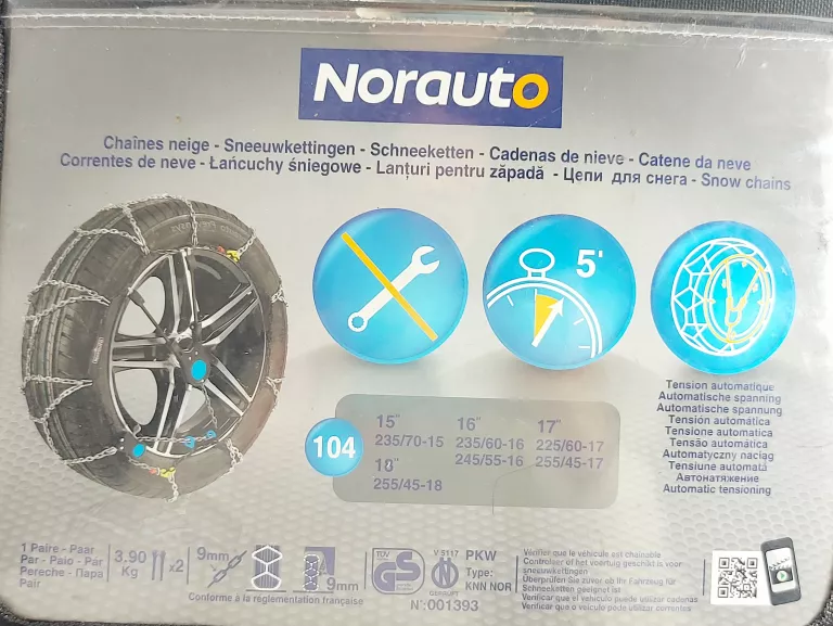 ŁANCUCHY ŚNIEGOWE NORAUTO 104