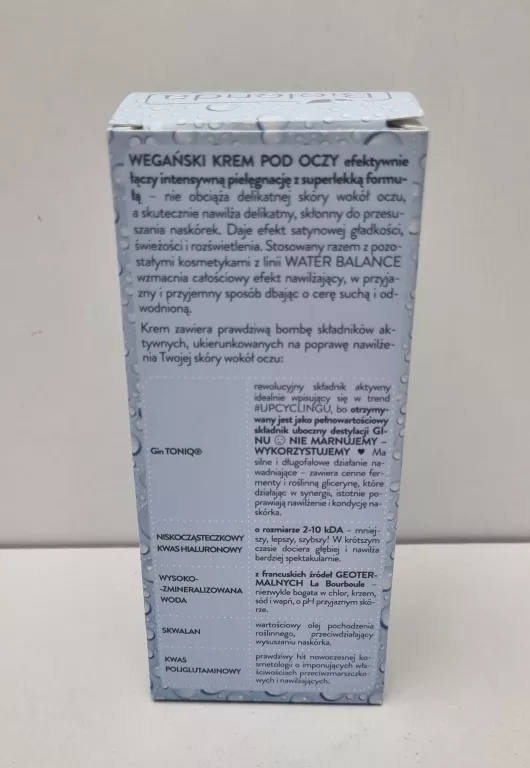 BILENDA WATER BALANCE  KREM POD OCZY INTENSYWNIE NAWILŻAJĄCY  15 ML