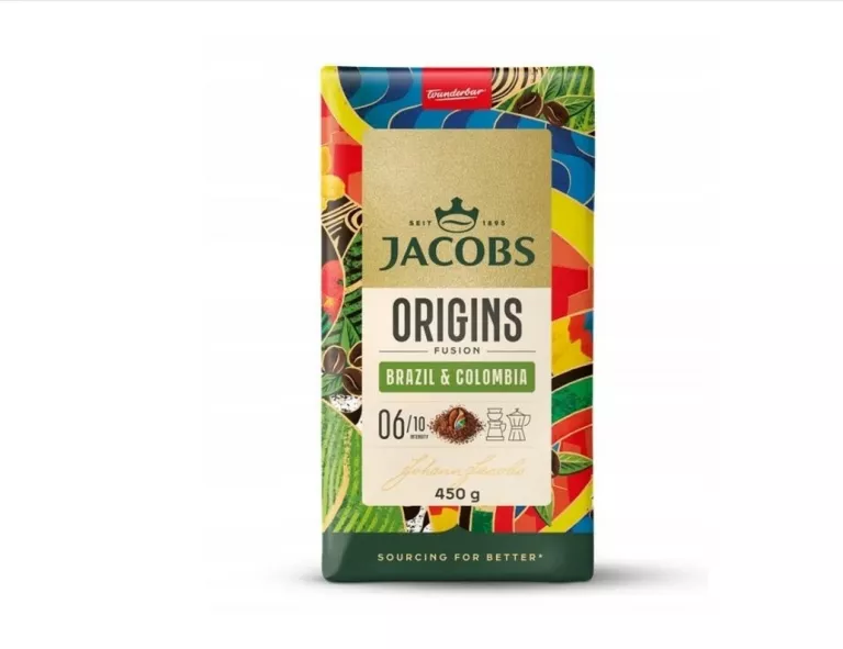 KAWA MIELONA JACOBS ORIGINS FUSION BRAZIL&COLOMBIA 450G