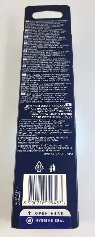 KOŃCÓWKI ORAL-B IO ULTIMATE CLEAN 4 SZTUKI