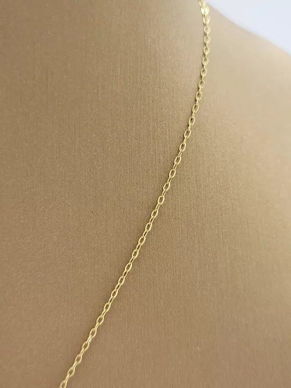 NIETYPOWY ZŁOTY ŁAŃCUSZEK Z ZAWIESZKĄ 1.23G/585/45CM