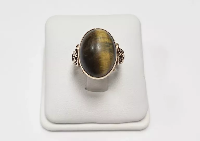 ZŁOTY PIERŚCIONEK 4,44G PR.583 Z CIEKAWYM OCZKIEM