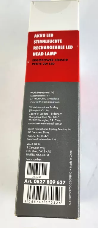 LATARKA CZOŁOWA WURTH 0827809637