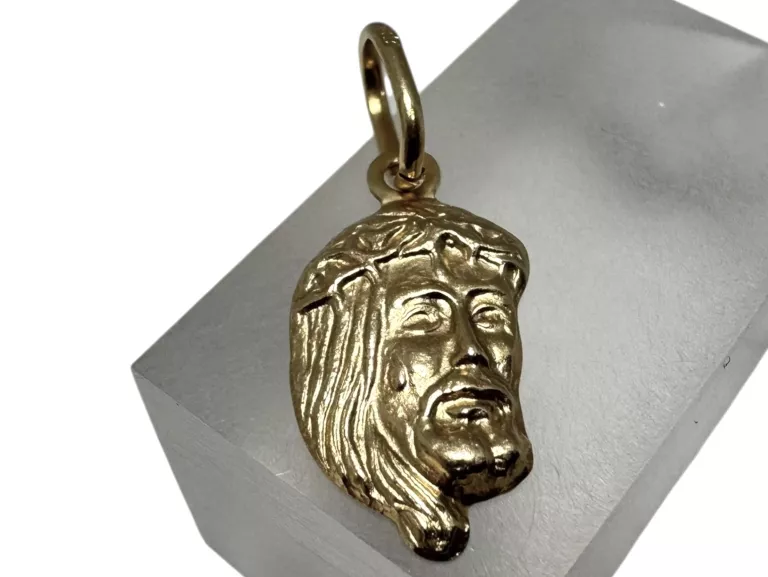 ZŁOTY MEDALIK JEZUS W KORONIE CIERNIOWEJ 0,63G 585