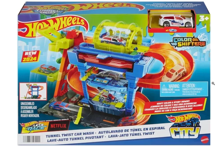 HOT WHEELS MYJNIA ODJAZDOWE ZAKRĘTY HNT80